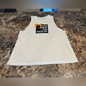 Under Armour White Crew Neck Tank